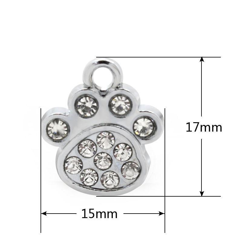 Fashionable Small Pendant Necklace with Diamond Dog Footprints