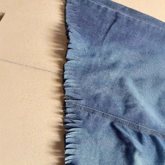 Irregular Fringed Denim Half Body Skirt.New Fashionable and Personalized Distressed A-line Denim Short Skirt for Women in Summer